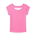 thumbnail image 1 of Wonder Nation Girls Pointelle Lace Top with Short Sleeves, Sizes 4-18, Plus, 1 of 3