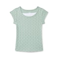 thumbnail image 1 of Wonder Nation Girls Pointelle Lace Top with Short Sleeves, Sizes 4-18, Plus, 1 of 3