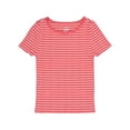 thumbnail image 1 of Wonder Nation Girls Short Sleeve Rib Tee, Sizes 4-18 & Plus, 1 of 3