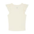thumbnail image 1 of Wonder Nation Girls Short Sleeve Ruffle Shoulder Tee, Sizes 4-18 & Plus, 1 of 3