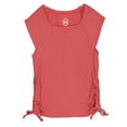 thumbnail image 1 of Wonder Nation Girls Short Sleeve Side Tie T-Shirt, Sizes 4-18 & Plus, 1 of 3
