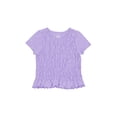 thumbnail image 1 of Wonder Nation Girls Short Sleeve Smocked Top, Sizes 4-18 & Plus, 1 of 3