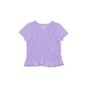 Girls Short Sleeve Smocked Top, Sizes 4-18 & Plus
