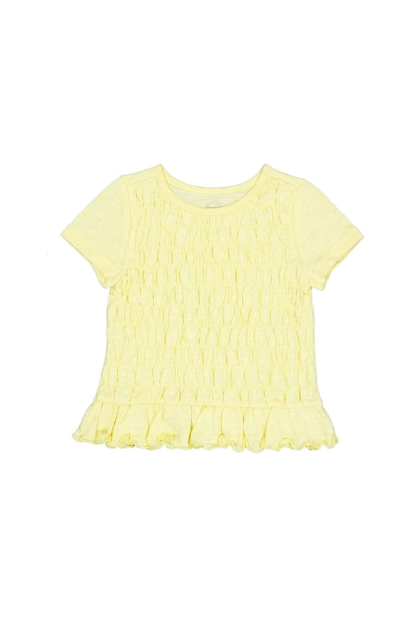 Girls Short Sleeve Smocked Top, Sizes 4-18 & Plus