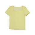 thumbnail image 1 of Wonder Nation Girls Short Sleeve Square Neck Bow Top, Sizes 4-18 & Plus, 1 of 4