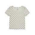 thumbnail image 1 of Wonder Nation Girls Short Sleeve Square Neck Bow Top, Sizes 4-18 & Plus, 1 of 4