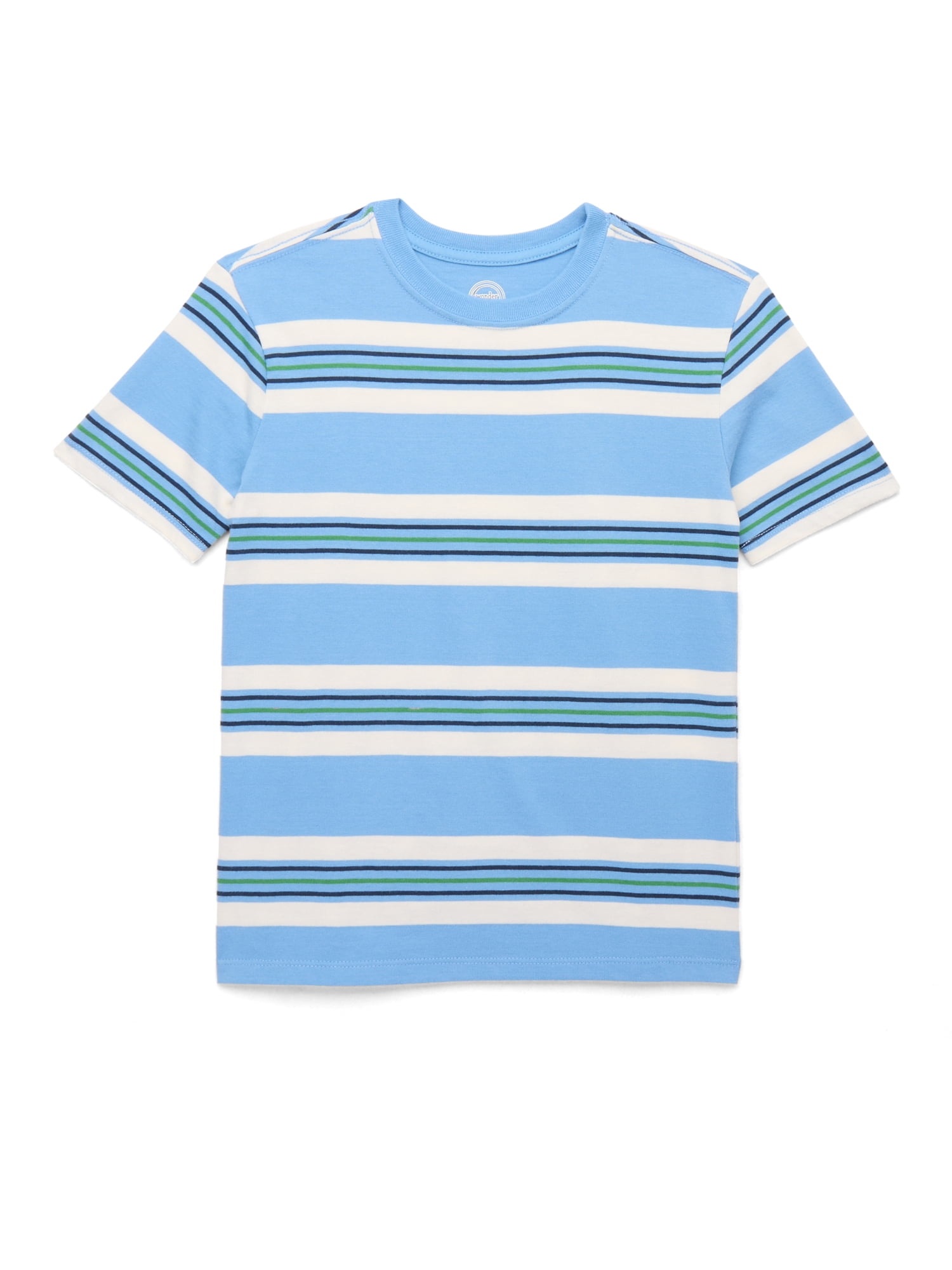 Wonder Nation Boys Stripe Tee with Short Sleeves, Sizes 4-18 & Husky