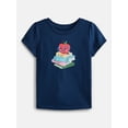 thumbnail image 1 of Wonder Nation Toddler Girls Graphic Tee with Short Puff Sleeves, Sizes 18M-5T, 1 of 3