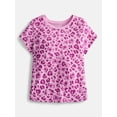 thumbnail image 1 of Wonder Nation Toddler Girls Graphic Tee with Short Sleeves, Sizes 18M-5T, 1 of 3