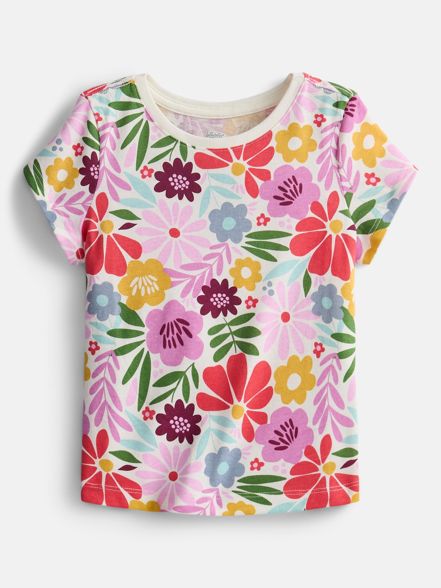 Wonder Nation Toddler Girls Graphic Tee with Short Sleeves, Sizes 18M-5T