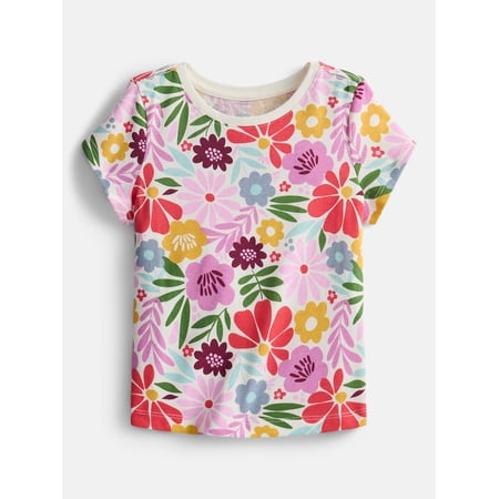 Wonder Nation Toddler Girls Graphic Tee with Short Sleeves, Sizes 18M-5T