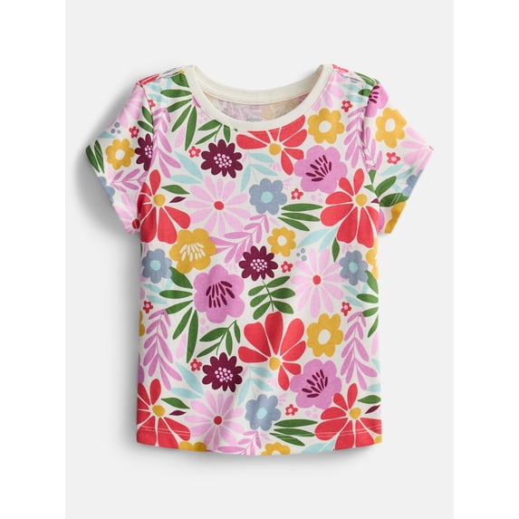 Wonder Nation Toddler Girls Graphic Tee with Short Sleeves, Sizes 18M-5T