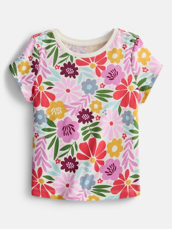 Toddler Girls Graphic Tee with Short Sleeves, Sizes 18M-5T