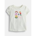 thumbnail image 1 of Wonder Nation Toddler Girls Graphic Tee with Short Puff Sleeves, Sizes 18M-5T, 1 of 3