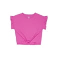 thumbnail image 1 of Wonder Nation Girls Short Sleeve Tie Front Tee, Sizes 4-18 & Plus, 1 of 3