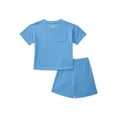 thumbnail image 1 of Wonder Nation Boys Waffle Knit Short Sleeve Top and Shorts Pajama Set, 2-Piece, Sizes 4-18, 1 of 3