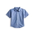 thumbnail image 1 of Wonder Nation Boys Cotton Woven Button-Down Shirt with Short Sleeves, Sizes 4-18, 1 of 3