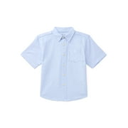 Wonder Nation Boys Cotton Button Down Shirt with Short Sleeves, Sizes 4/5-18 & Husky