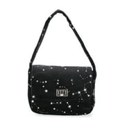 Wonder Nation Girls Velvet Star Constellation Handbag, Black