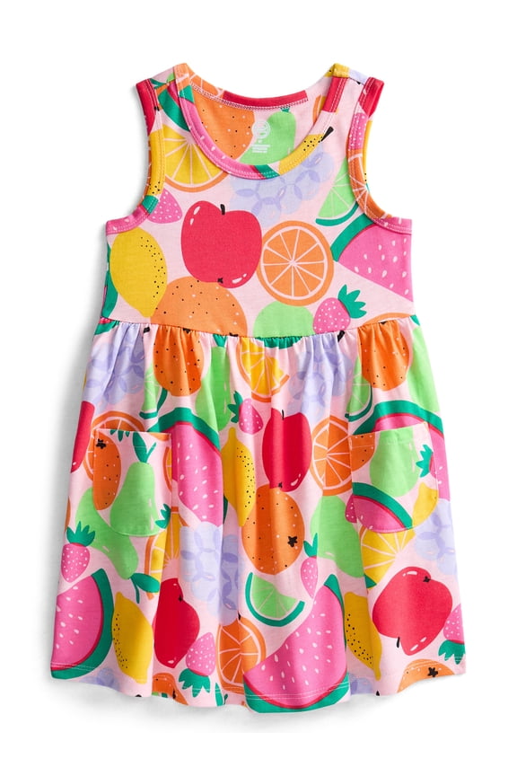 Toddler Girls Sleeveless Knit Tank Play Dress, Sizes 12M–5T