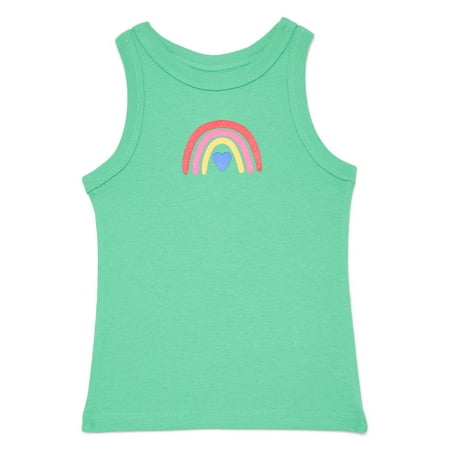 Wonder Nation Toddler Girls Ribbed Tank Top, Sizes 18M-5T
