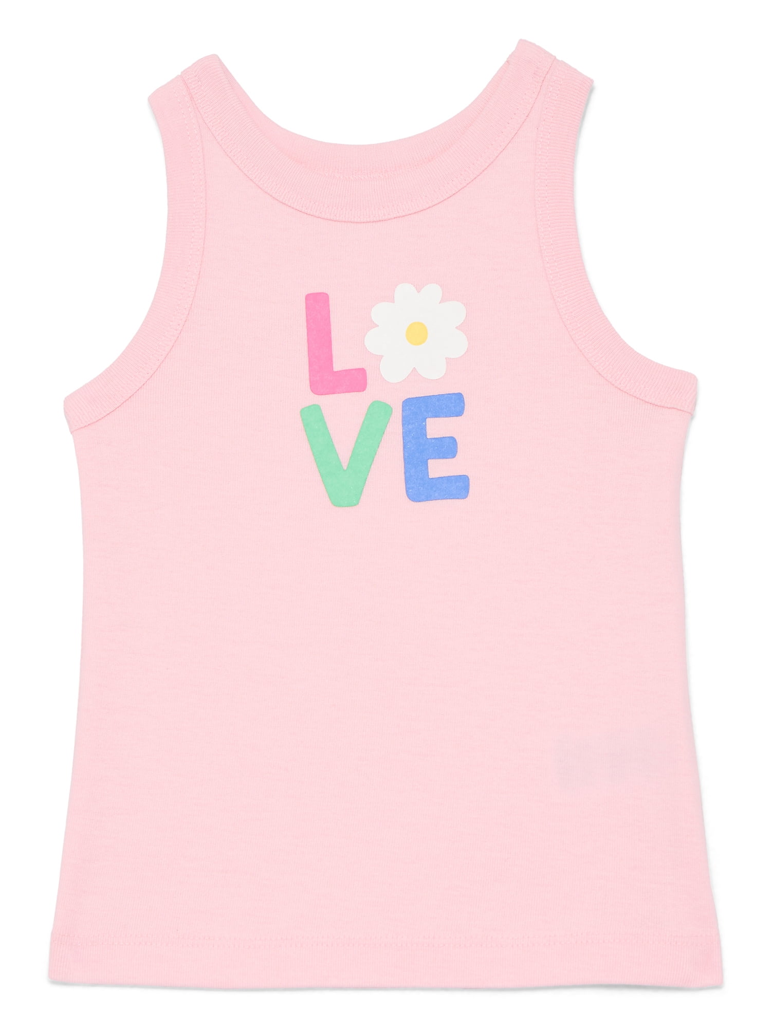 Wonder Nation Toddler Girls Ribbed Tank Top, Sizes 18M-5T