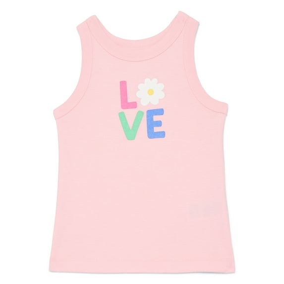 Wonder Nation Toddler Girls Ribbed Tank Top, Sizes 18M-5T