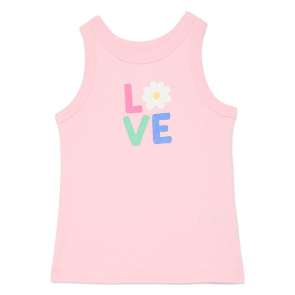 Wonder Nation Toddler Girls Ribbed Tank Top, Sizes 18M-5T