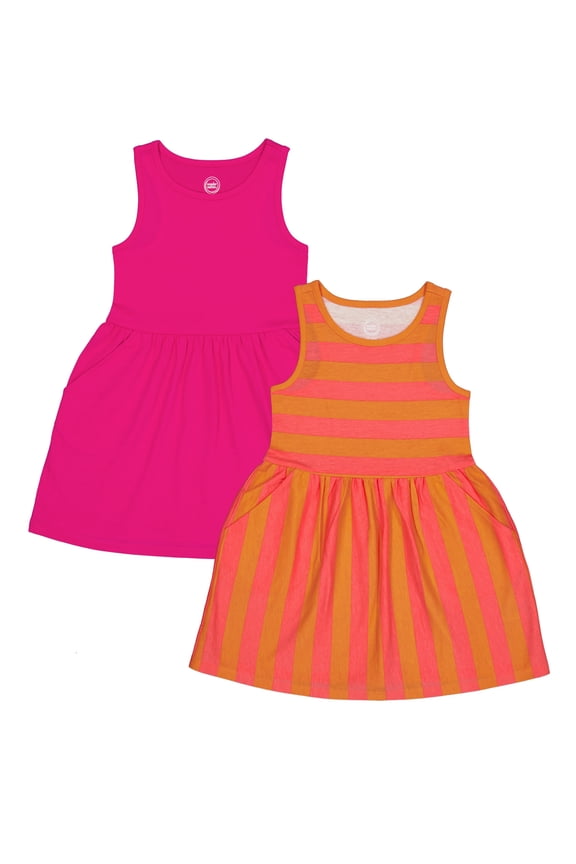 Girls Tank Play Dress 2pk, Sizes 4-18 & Plus