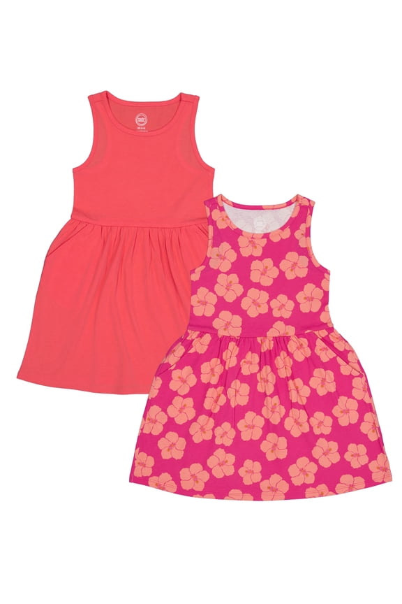 Girls Tank Play Dress 2pk, Sizes 4-18 & Plus