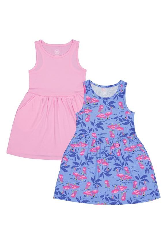 Girls Tank Play Dress 2pk, Sizes 4-18 & Plus