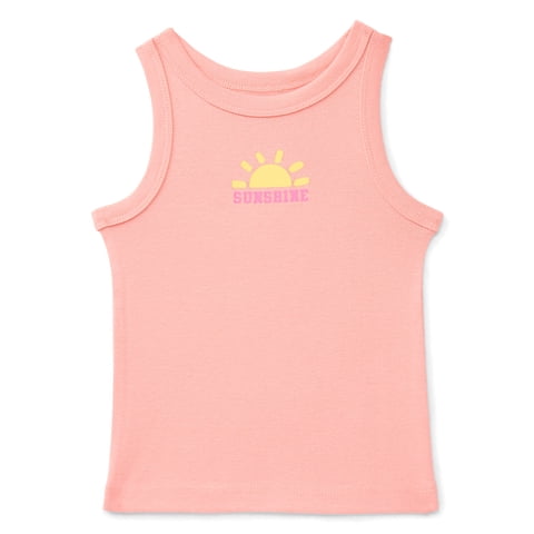 Wonder Nation Toddler Girls Ribbed Tank Top, Sizes 18M-5T