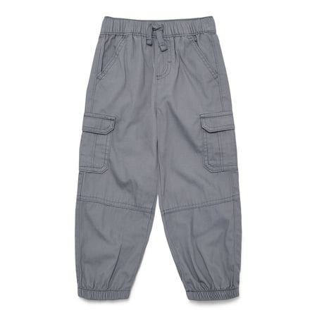Wonder Nation Baby and Toddler Boys Cotton Cargo Jogger Pants, Sizes 12M-5T