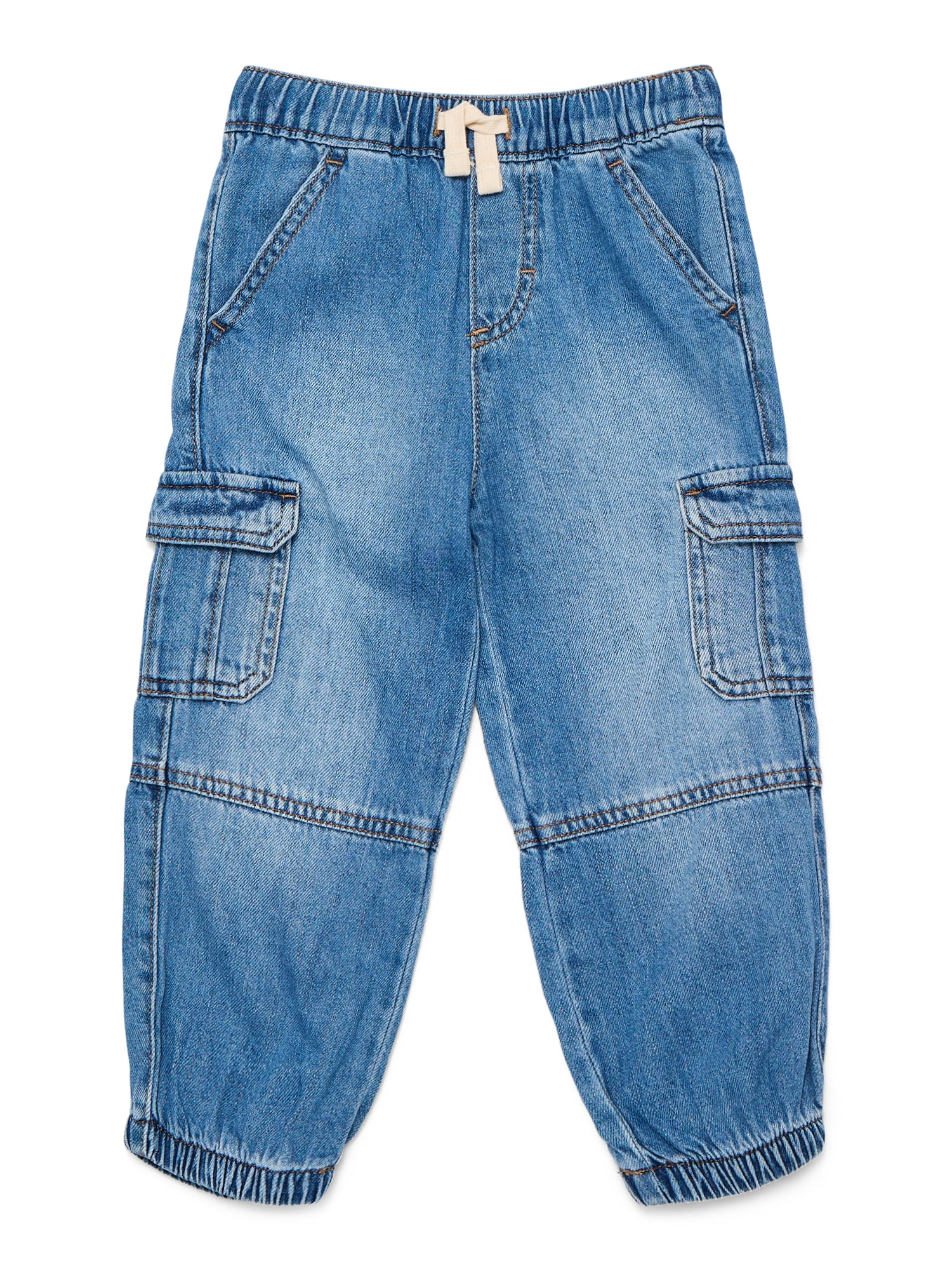 Wonder Nation Baby and Toddler Boys Cotton Cargo Jogger Pants, Sizes 12M-5T