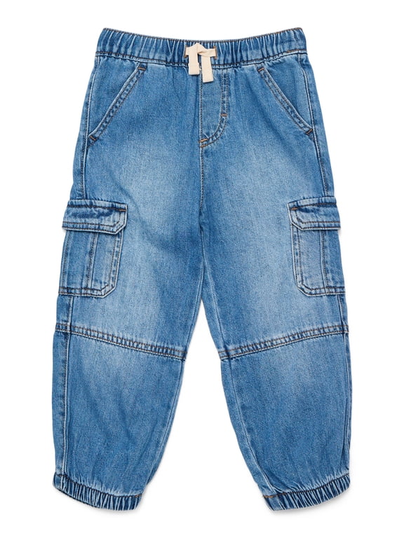 Baby and Toddler Boys Cotton Cargo Jogger Pants, Sizes 12M-5T