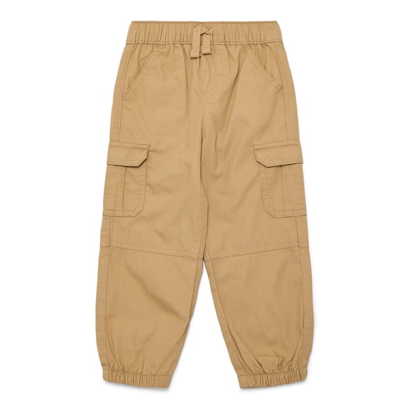 Wonder Nation Baby and Toddler Boys Cotton Cargo Jogger Pants, Sizes 12M-5T