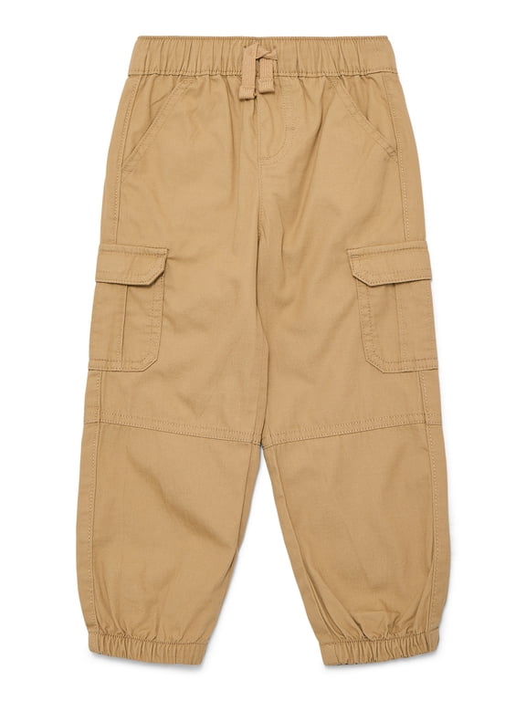 Baby and Toddler Boys Cotton Cargo Jogger Pants, Sizes 12M-5T