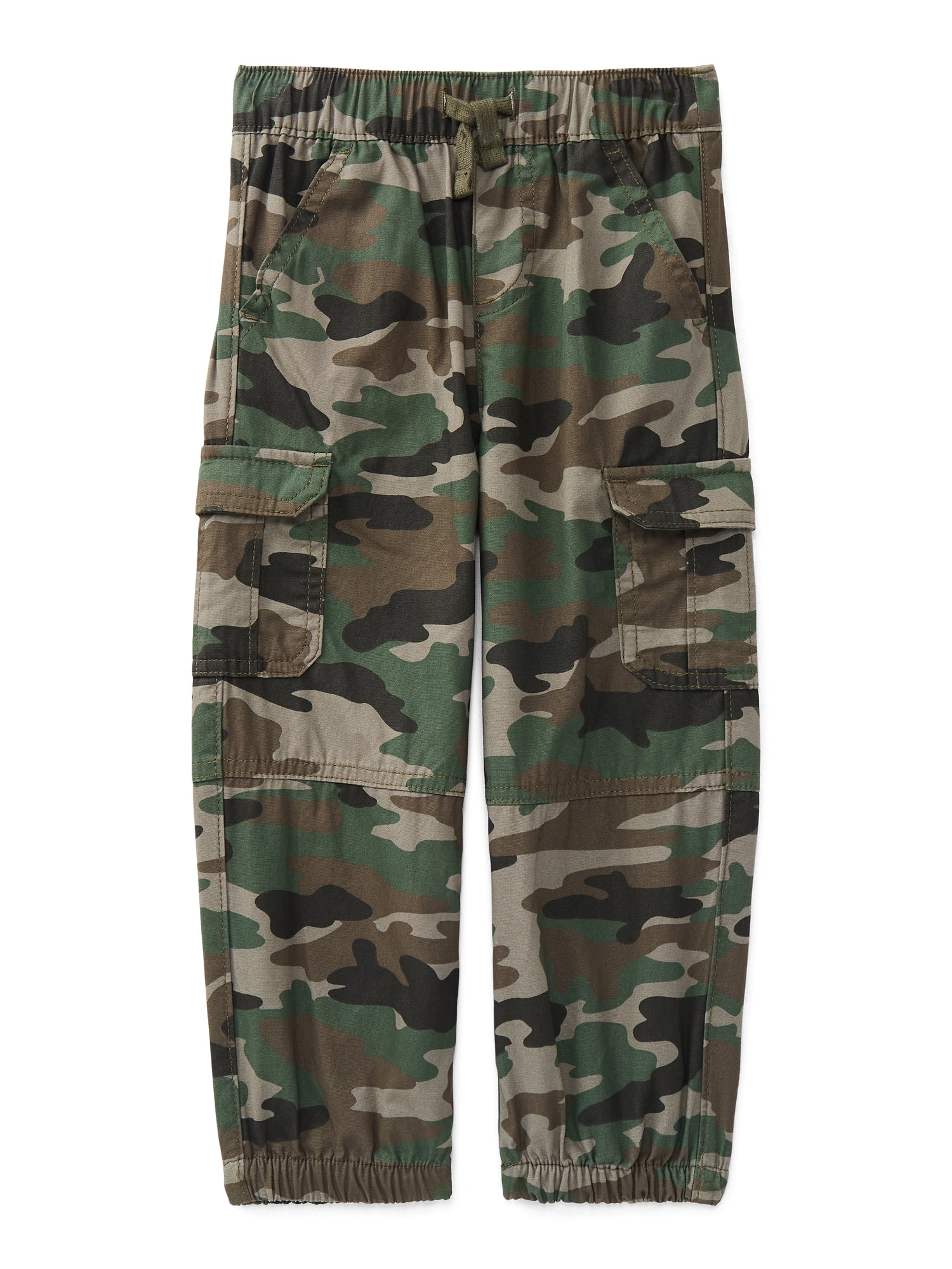 Wonder Nation Baby and Toddler Boys Cotton Cargo Jogger Pants, Sizes 12M-5T