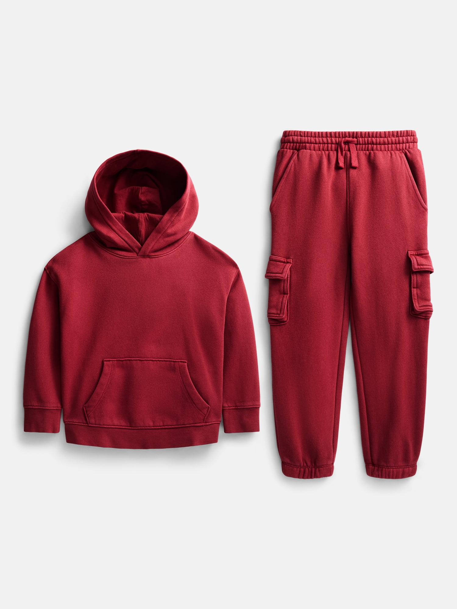 Wonder Nation Toddler Boys Fleece Hoodie and Cargo Pants Set, 2 Piece, Sizes 12M-5T