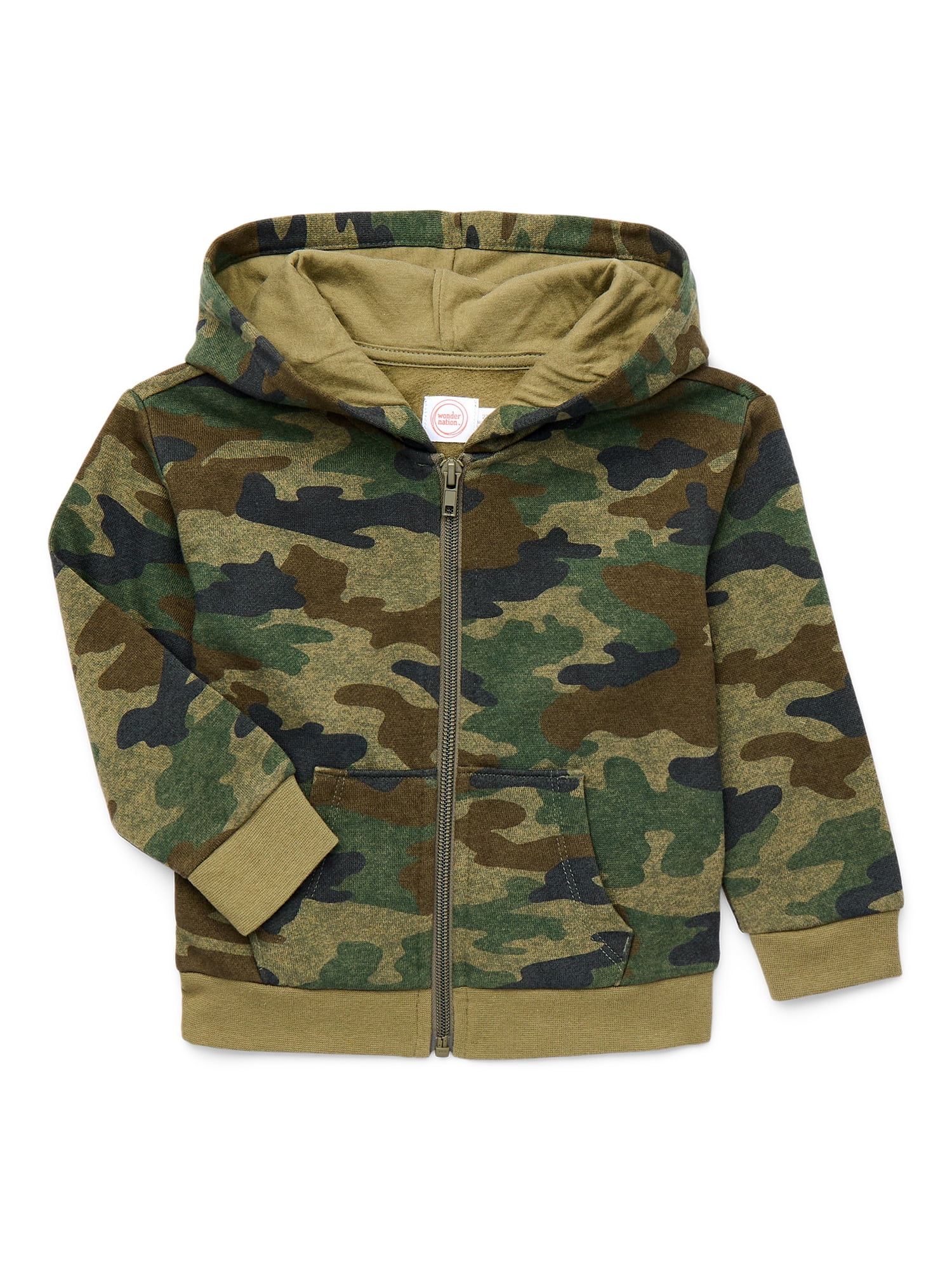 Wonder Nation Toddler Full Zip Hoodie, Sizes 12M-5T