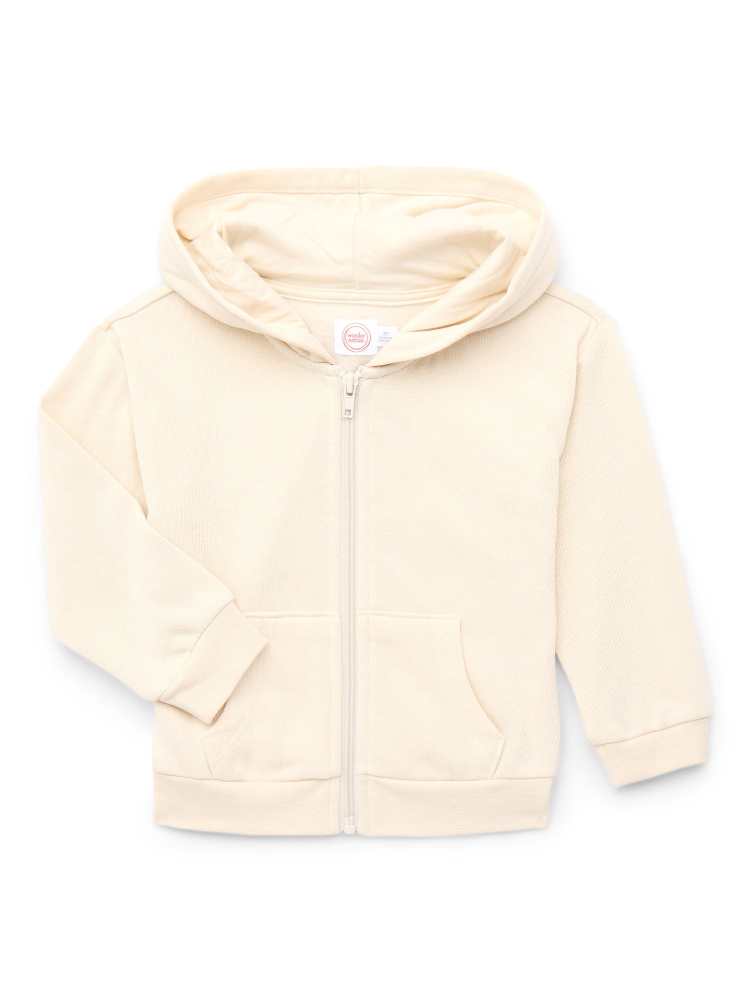 Wonder Nation Toddler Full Zip Hoodie, Sizes 12M-5T