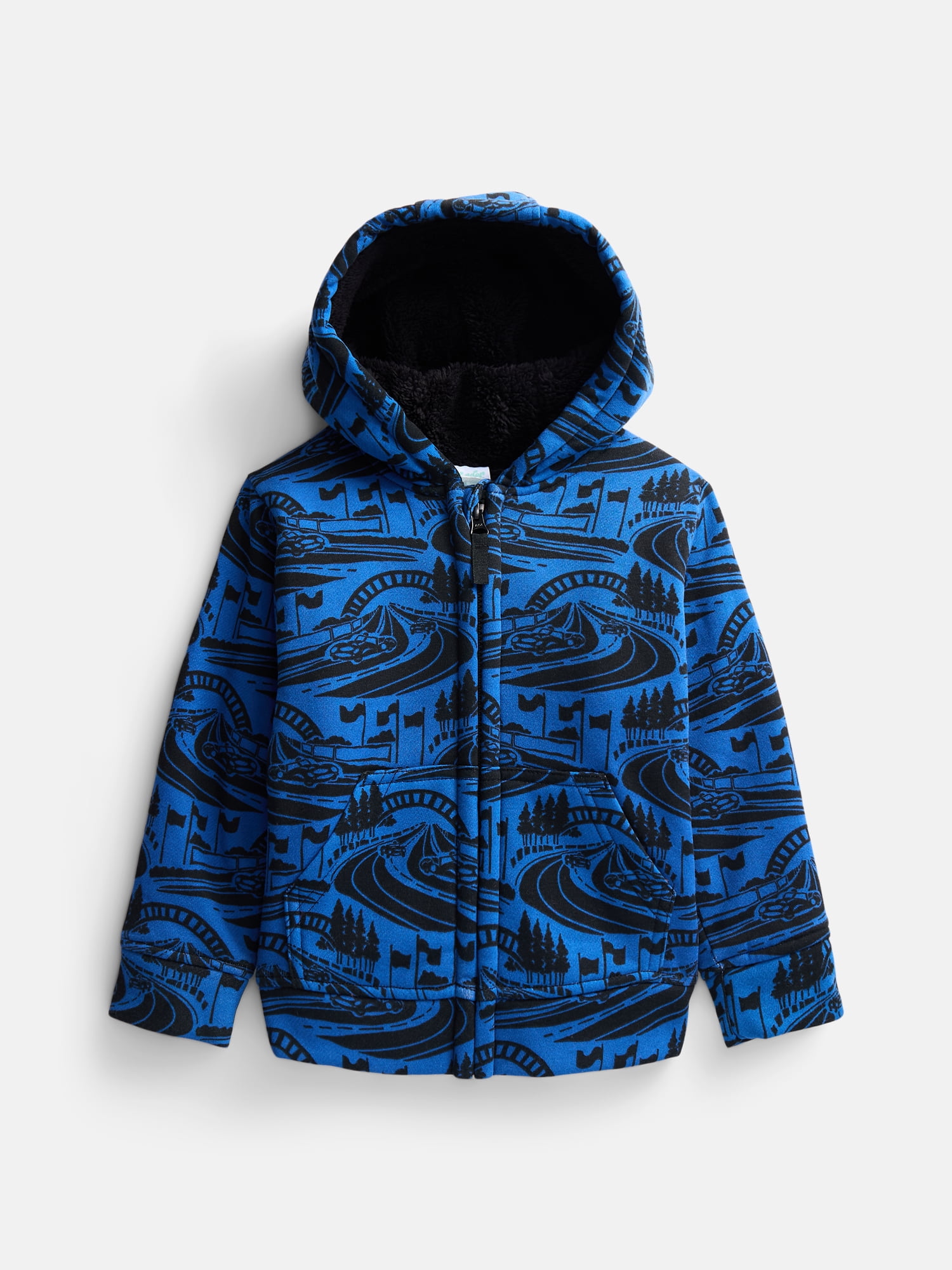 Wonder Nation Toddler Fleece- Lined Zip Hoodie, Sizes 12M-5T