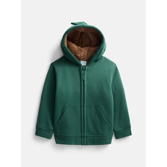 Wonder Nation Toddler Fleece- Lined Zip Hoodie, Sizes 12M-5T