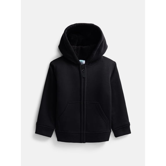 Wonder Nation Toddler Fleece- Lined Zip Hoodie, Sizes 12M-5T