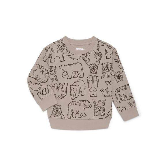 Wonder Nation Toddler Boy Long Sleeve Cozy Top, Sizes 12M-5T