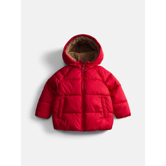 Wonder Nation Toddler Boys Heavyweight Puffer Jacket, Sizes 12M-5T