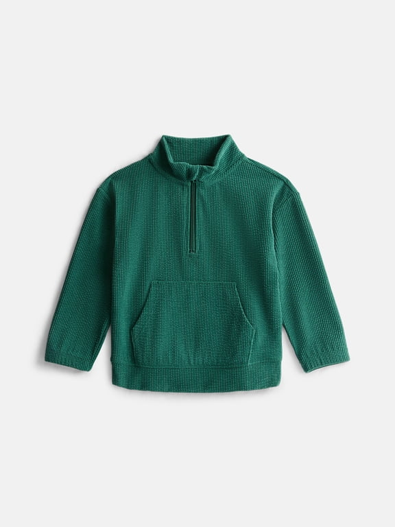 Toddler Boys' Corduroy Quarter Zip Pullover Top, Sizes 12M-5T