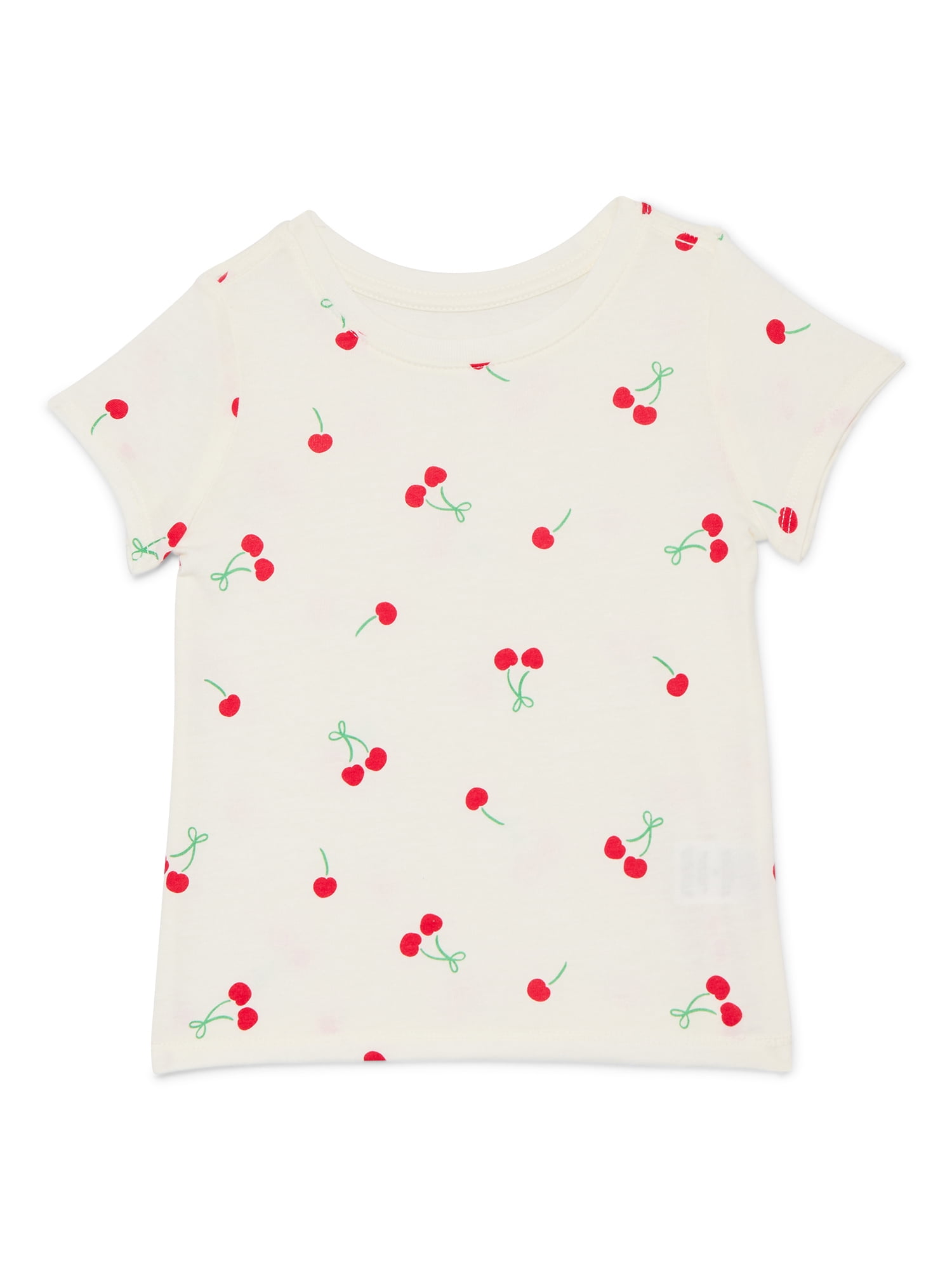 Wonder Nation Toddler Girls Tee with Short Sleeves, Sizes 18M-5T
