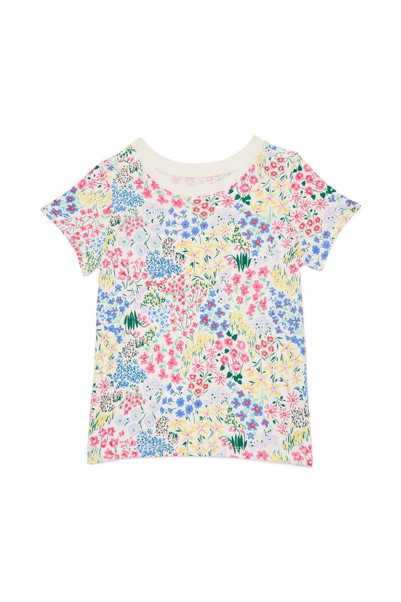 Toddler Girls Tee with Short Sleeves, Sizes 18M-5T