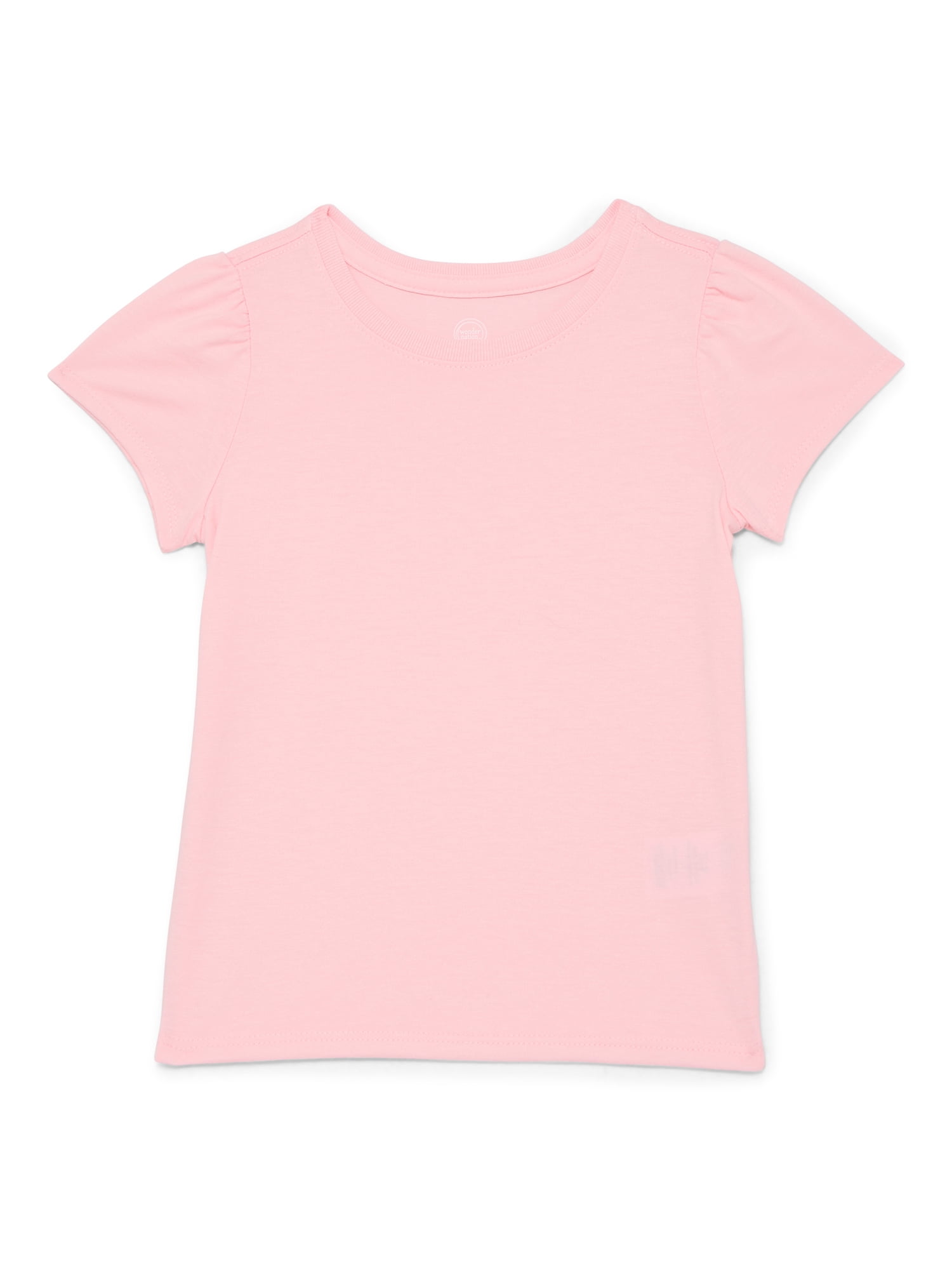 Wonder Nation Toddler Girls Short Sleeve Tee, Sizes 18M-5T